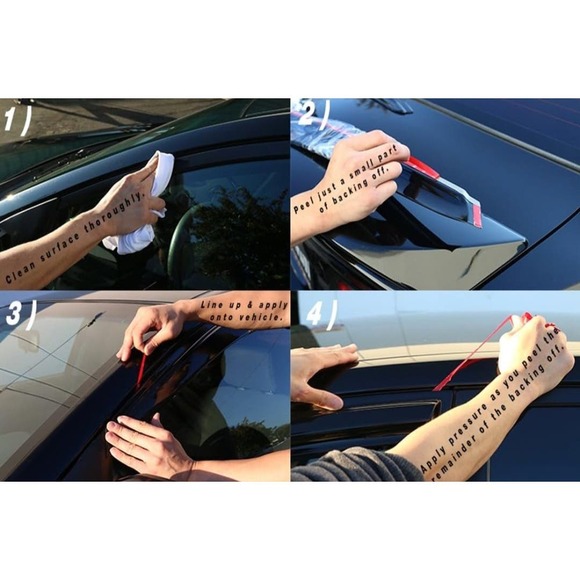 Nissan maxima Window slim style acrylic bug guard set of 4 for years 2009-15 - Picture 4 of 4